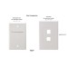 2 Port Oversize Designer 2 pc. Keystone Plate, no visible screws